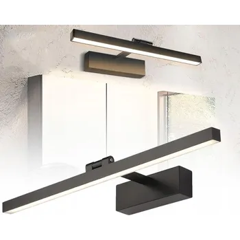 Nástěnné svítidlo Koupelnová lampa nástěnná 18W černá, svítidlo nad zrcadlo 60cm IP44 LED