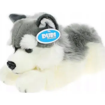 plyšák Plyšová Hračka Pejsek Husky ležící DUBI - 42 cm