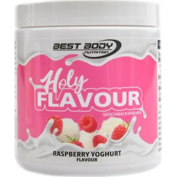 Fitness strava Best Body nutrition Holy flavour powder dochucovací prášek 90 g - malinový jogurt