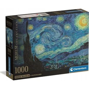 Puzzle PUZZLE 1000 dílků MUZEUM Van Gogh Hvězdná noc THE STARRY NIGHT CLEMENTONI