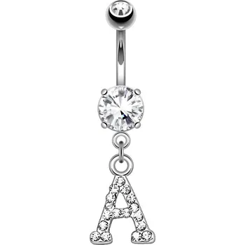 Šperk Šperky4U Piercing do pupíku - Iniciála - WP01216-A