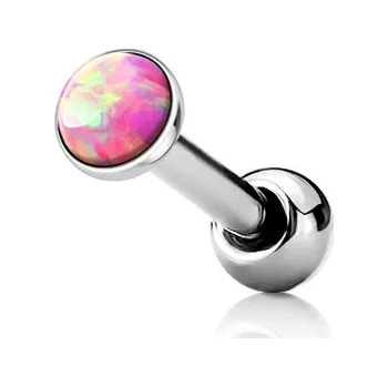 Piercing Šperky4U Cartilage piercing do ucha, opál růžový - CP1087-OP22-03