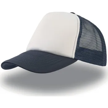 Pracovní přilba Atlantis Headwear Kšiltovka Rapper, 5 panelová, síťovaná COT332070y0299-white/olive UNI Bílá/olivová/oranžová