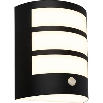 Venkovní osvětlení BRILONER LED nabíjecí nástěnné svítidlo, venkovní, pohybové čidlo, soumrakový senzor, IP44, černá - BRILONER BRI 3795015