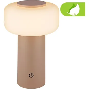 Lampička BRILONER Juna stolní lampa - 1,8W, 210lm, nabíjecí, LED, stmívatelné, dotykový vypínač, teplá bílá, béžová - BRILO BRILO 7580011