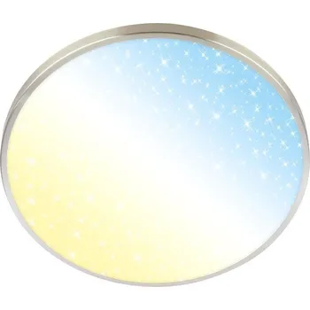 BRILONER Competo stropní svítidlo pr.38 cm - 24W, 2600lm, stmívatelné, hvězdné nebe, CCT teplá - denní bílá, bílé - BRILO BRILO 3907012
