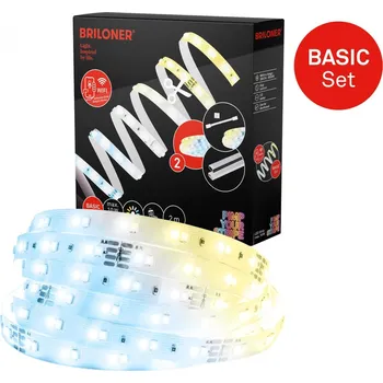 LED páska BRILONER Pimp Your Stripe startovací sada LED pásek 2m, WiFi, CCT, hlasové ovládání - BRILONER BRI 2152224