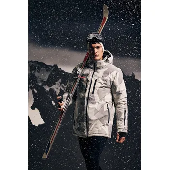 Dámská casual bunda DEFACTO Fit Water Repellent Puffer Jacket Hooded Ski Suit Waterproof DEFACTO šedá 2968957