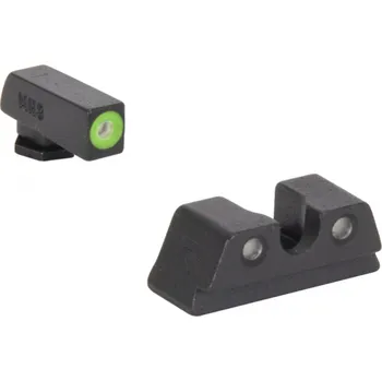Mířidla MEPROLIGHT Hyper-Bright - tritium - zelená muška, zelené hledí - pro GLOCK 42,43,43X,48,48X