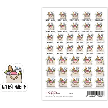 samolepka Fleppi Samolepky Nákupy potravin