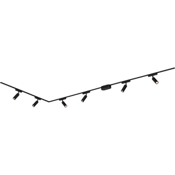 Bodové svítidlo BRILONER Luxtrail lištový systém, kompletní sada, 6x LED spoty, do L, černá - BRILO BRILO 8034065