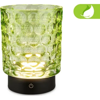 Lampička BRILONER Sunora LED stolní lampička bezdrátová IP44, stmívatelné, dotykový vypínač, zelená - BRILO BRILO 7560019