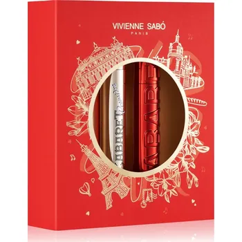 Řasenka Vivienne Sabó Gift Set Vivienne Sabó Cabaret Première prodlužující řasenka pro objem 9 ml + Cabaret Legende Rouge řasenka pro objem a natočení řas 9 ml