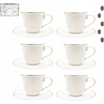 Sada šálků 240ml s podšálky 6+6 BELLA FIORE kávová souprava dárek