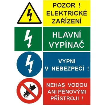 Sdružená samolepka pro elektrické zařízení, 148x210 mm (A5) (ST/S01)