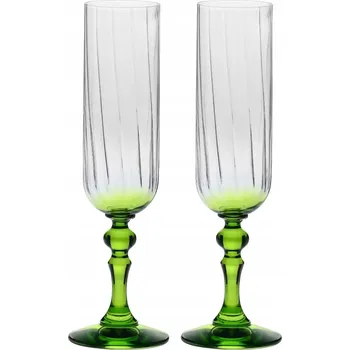 Sklenice Skleničky na šampaňské Krosno bubble zelené 200 Ml 2 ks