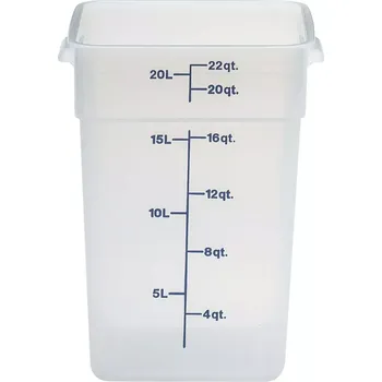 Dóza na potraviny Transparentní polypropylenová nádoba na potraviny CamSquare, Cambro, 20,8 l, 20,8L, Průhledná, 256x310x(H)400mm | 22SFSPP190