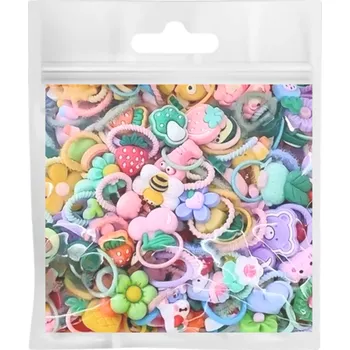 Camerazar Sada 40 barevných gumiček do vlasů pro dívky