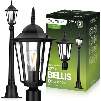 Venkovní osvětlení Osvětlovací sloupek Lumiled Bellis E27 110 cm černý
