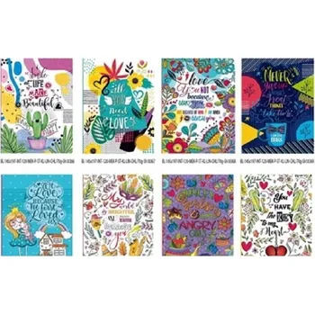 Zápisník Ozdobný zápisník A5, 120 stran, mřížka/linky/čistý FRESH