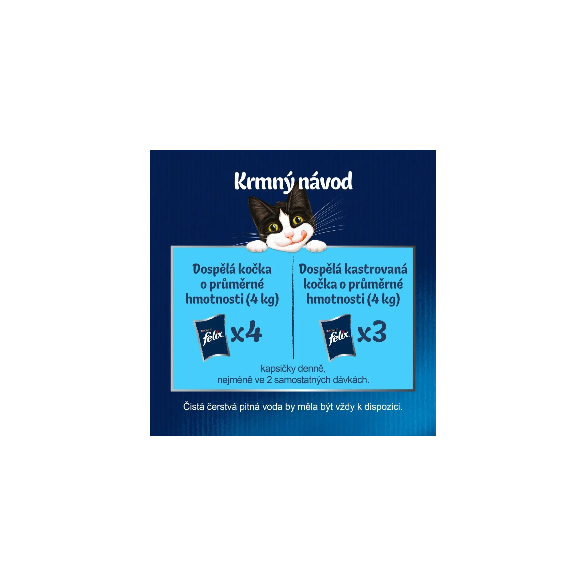 Fotografie 3 - Krmivo pro kočku Purina Felix Fantastic Adult kapsička hovězí/kuřecí/tuňák/losos 44x 85 g