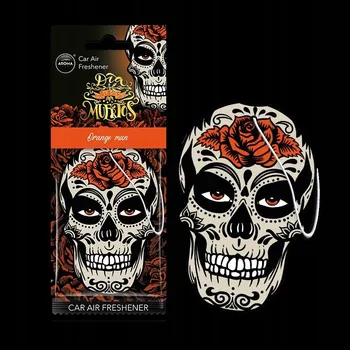 Vůně do auta Aroma Car MUERTOS SKULL ORANGE MAN Osvěžovač vzduchu