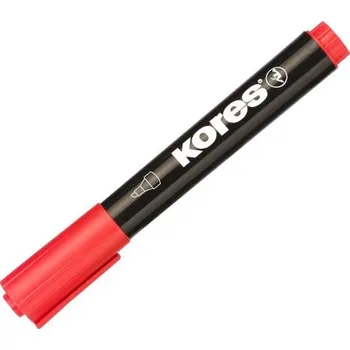Značkovač Kores K-Marker permanentní, klínový, červený 3 - 5 mm