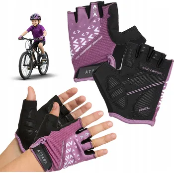 Cyklistické rukavice Dětské cyklistické rukavice ATTABO Vito JRG gelové, tlumící nárazy, růžové / Velikost M