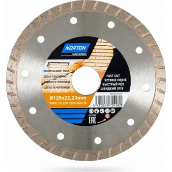 Řezný kotouč Norton Diamond Disc 125x22,2 mm kontinuální turbo pro cihly (70184601279)