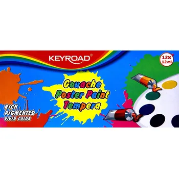 Vodová barva Temperové barvy Keyroad 12 ks x 12 ml