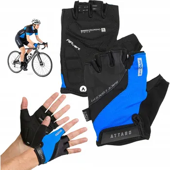 Cyklistické rukavice Cyklistické rukavice ATTABO Kinu Pro s tlumením nárazů, modré / L