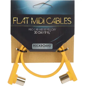 Příslušenství ke zvukové technice Rockboard Flat MIDI Cable Yellow 30 cm + prodloužená záruka 3 roky