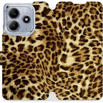 Pouzdro na mobilní telefon Flipové pouzdro Mobiwear - Xiaomi Redmi Note 14 5G - VA33P Leopardí vzor - VÝPRODEJ (Knížkové flip pouzdro, obal, kryt na mobil Xiaomi Redmi Note 14 5G - VA33P Leopardí vzor, materiál Umělá kůže + TPU - ochrana 360°, stojánek, silikonová vanička, magnetic