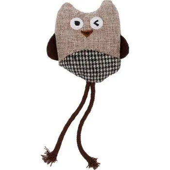 Hračka pro kočku Hračka pro kočky FLAMINGO - Brali sova hnědá 7x2,5x16cm