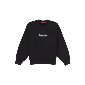 Pánská obuv Supreme Washed Box Logo Crewneck Black EU: M