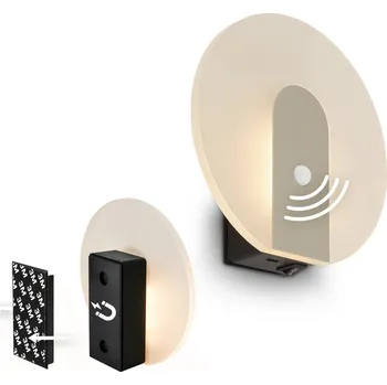 Nástěnné svítidlo BRILONER Taro nástěnné svítidlo - 2,5W, 100lm, bezdrátové, LED, s pohybové čidlo, matný nikl - BRILONER BRI 3889012