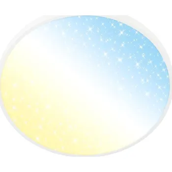 BRILONER Competo stropní svítidlo pr.38 cm - 24W, 2600lm, stmívatelné, hvězdné nebe, CCT teplá - denní bílá, matný nikl - BRILO BRILO 3907016
