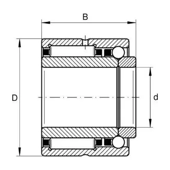 NKIB 5904 INA Kombinované jehlové ložisko / kuličkové s kosoúhlým stykem
