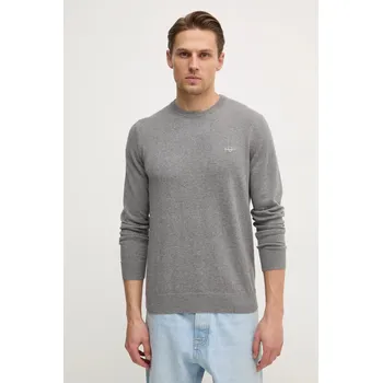 Pánský svetr Bavlněný svetr Gant 8030561 šedá 90X, vel. L