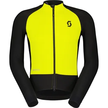 Cyklistická bunda Bunda SCOTT RC Pro Warm Hybrid WS Black/Sulphur Yellow - XL