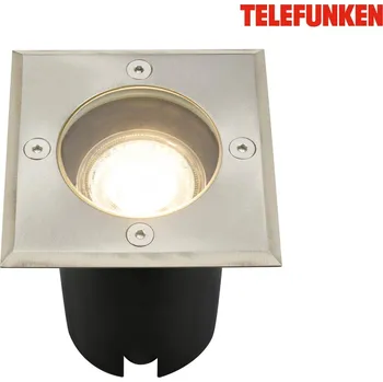 Venkovní osvětlení BRILONER TELEFUNKEN venkovní svítidlo do země, vodotěsné IP67, tvrzené sklo, GU10 patice, hranaté - BRILONER TF 322802TF