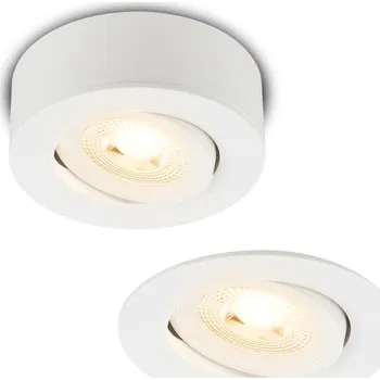 BRILONER LED vestavné / přisazené bodové svítidlo – pr.9mm, 5W, 230V, teplá bílá, nastavitelné, bílé - BRILONER BRI 7991016
