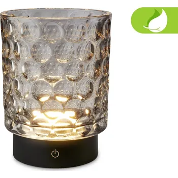 Lampička BRILONER Sunora LED stolní lampička bezdrátová IP44, stmívatelné, dotykový vypínač, šedá - BRILO BRILO 7560014