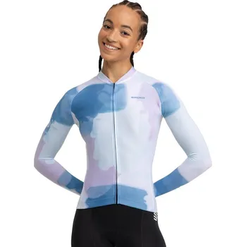 SIROKO Dámský cyklistický dres s dlouhým rukávem M2 Zen Modrá MODRÁ