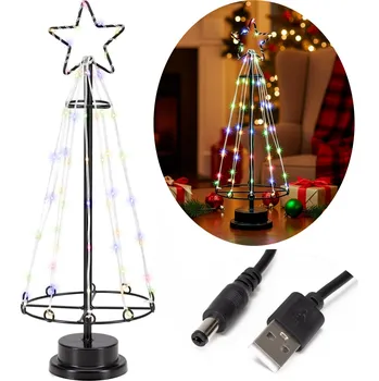 Vánoční dekorace Springos CL1238 VÁNOČNÍ STROMEK 80 LED 45 CM