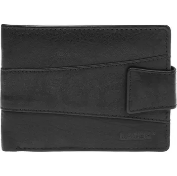Peněženka Lagen pánská peněženka kožená V-98/E - černá - BLK