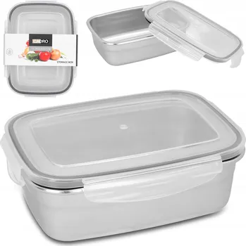 Dóza na potraviny Pojemnik na żywność z pokrywką 750 ml stalowy s těsněním, obědový box