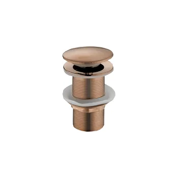 sítko a zátka do dřezu Mexen uzavíratelná umyvadlová výpusť kulatý, ClickClack, velká zátka, bez přepadu, Růžové zlato, 79910-60