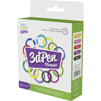 Filament myFirst FP3301AC-WC01 sada vláken pro 3D tiskárny PCL Bez zápachu, Bez prodlevy 1.75 mm 90 g červená, růžová, žlutá, čer