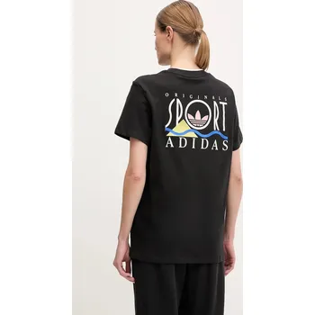 Bavlněné tričko adidas Originals Graphic Loose T JD1805 černá 99X, vel. S